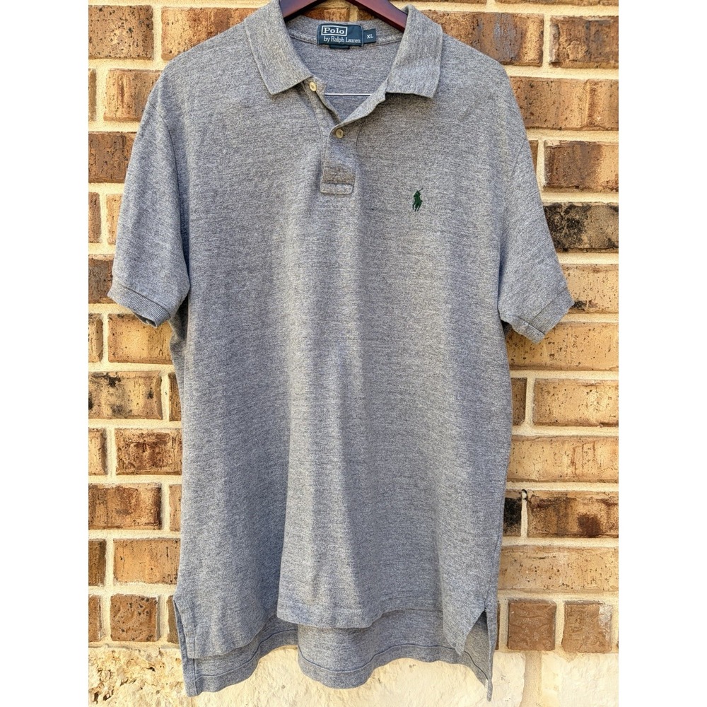 Polo Ralph Lauren Mens Mesh Polo in Grey Size XL‎